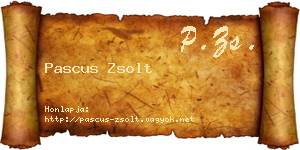 Pascus Zsolt névjegykártya